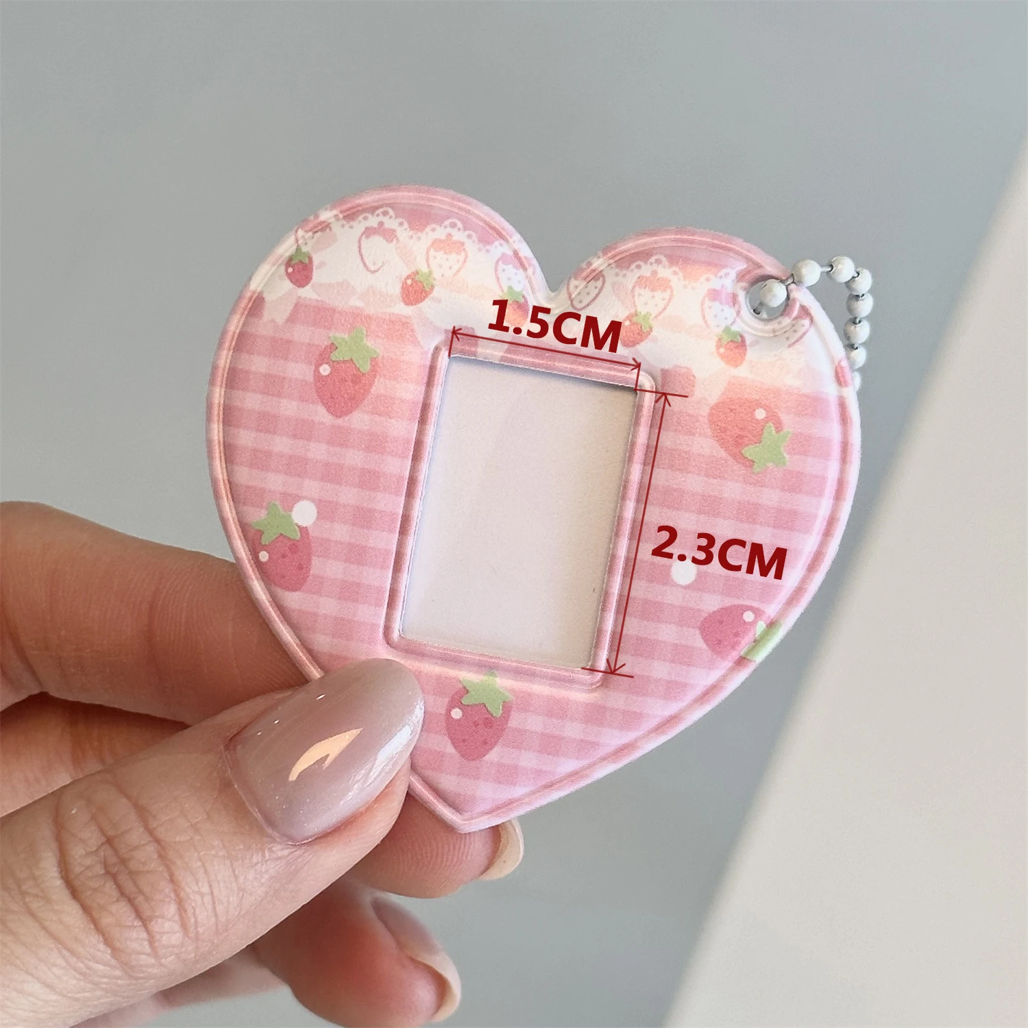 INS Korean Style Photo Card Holder Cute 1 inch ID Photo Storage Display Pendant Keychain Ornaments Star Chasing Girl Gift