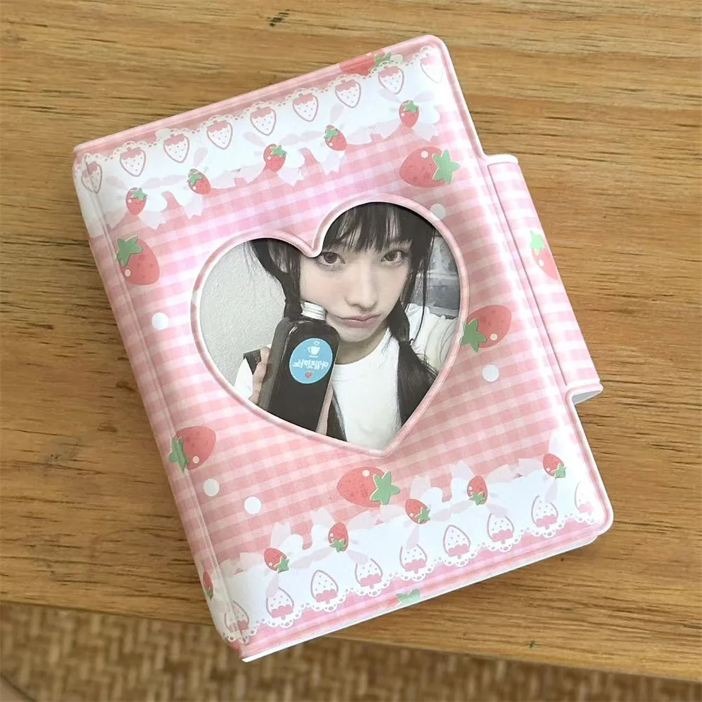 INS Korean Style Photo Card Holder Cute 1 inch ID Photo Storage Display Pendant Keychain Ornaments Star Chasing Girl Gift