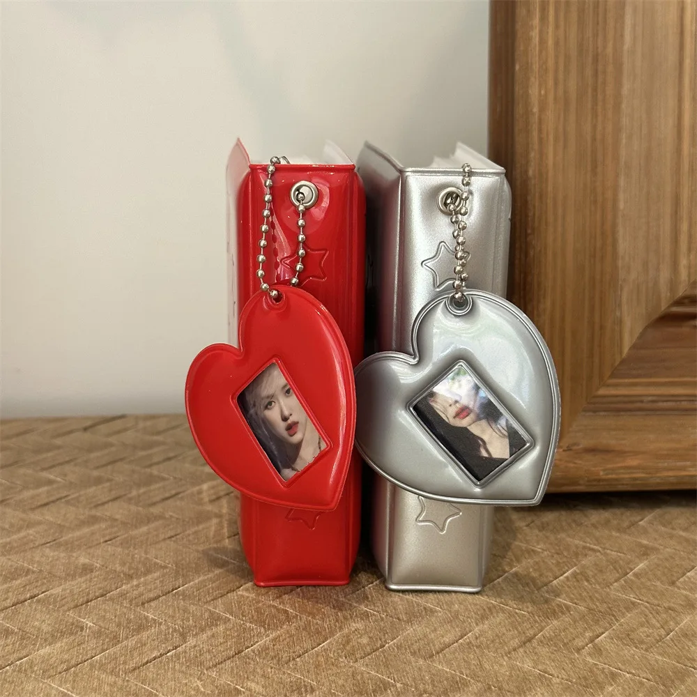 INS Korean Style Photo Card Holder Cute 1 inch ID Photo Storage Display Pendant Keychain Ornaments Star Chasing Girl Gift