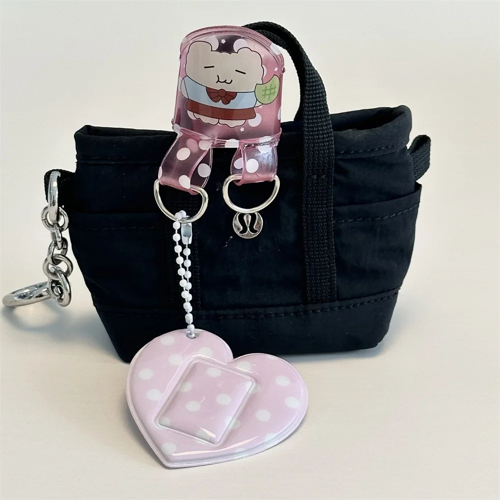 INS Korean Style Photo Card Holder Cute 1 inch ID Photo Storage Display Pendant Keychain Ornaments Star Chasing Girl Gift