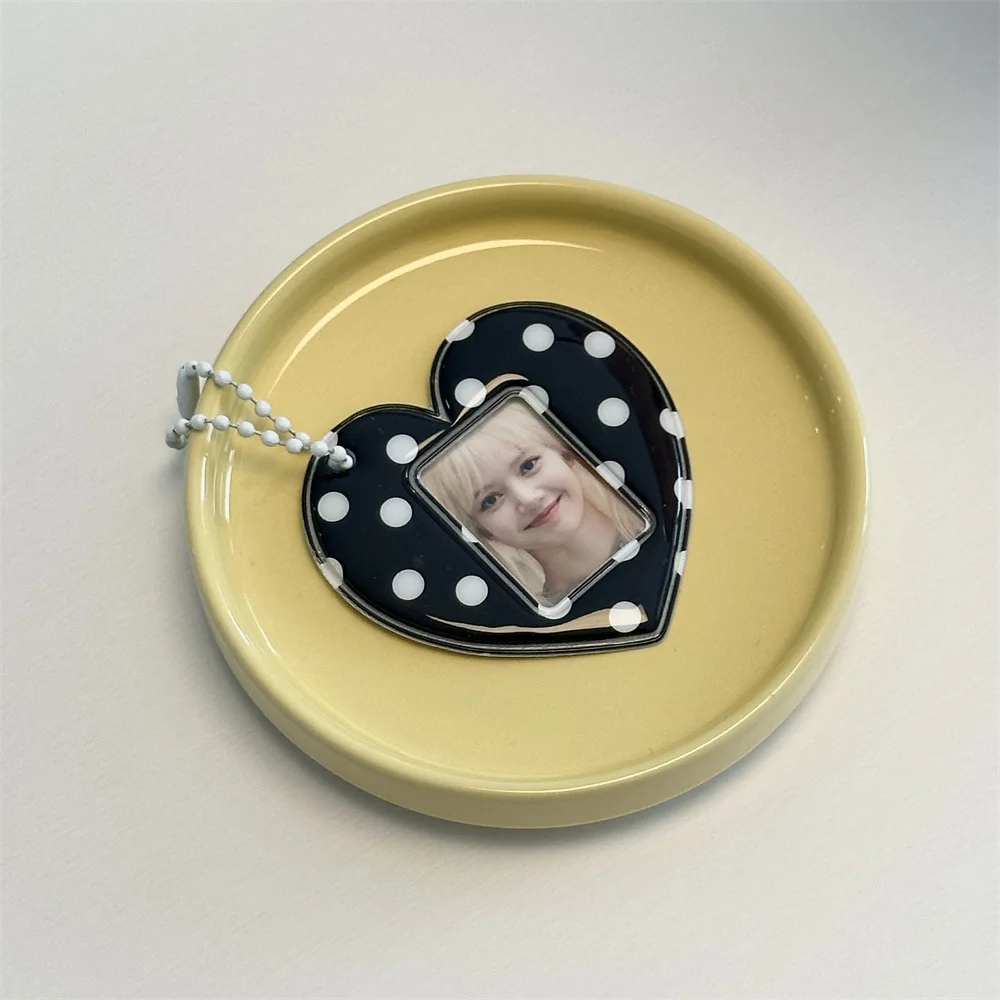 INS Korean Style Photo Card Holder Cute 1 inch ID Photo Storage Display Pendant Keychain Ornaments Star Chasing Girl Gift