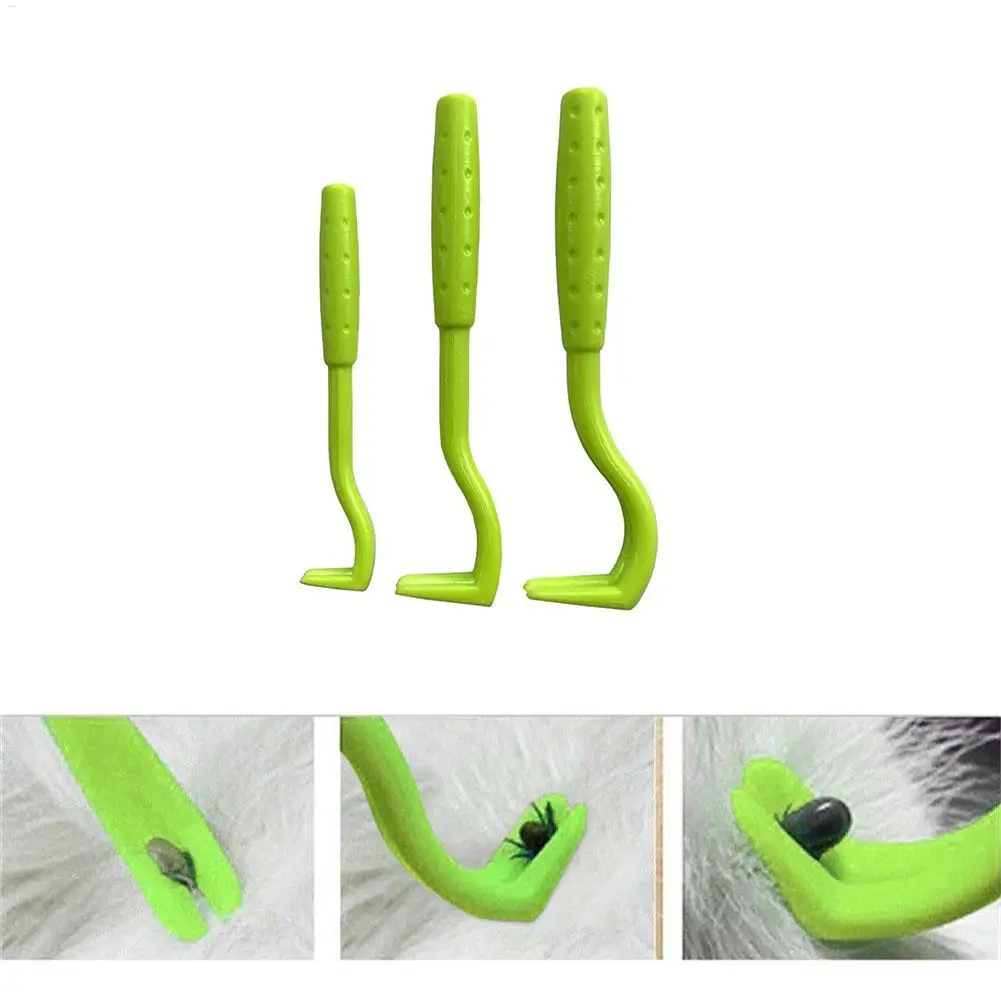 3pcs Remover Tweezer Tick Flea Remover Hook Tick Pull Pet Cat Dog Tick Clamp Accessories Pet Mite Flea Extractor Dog Accessory