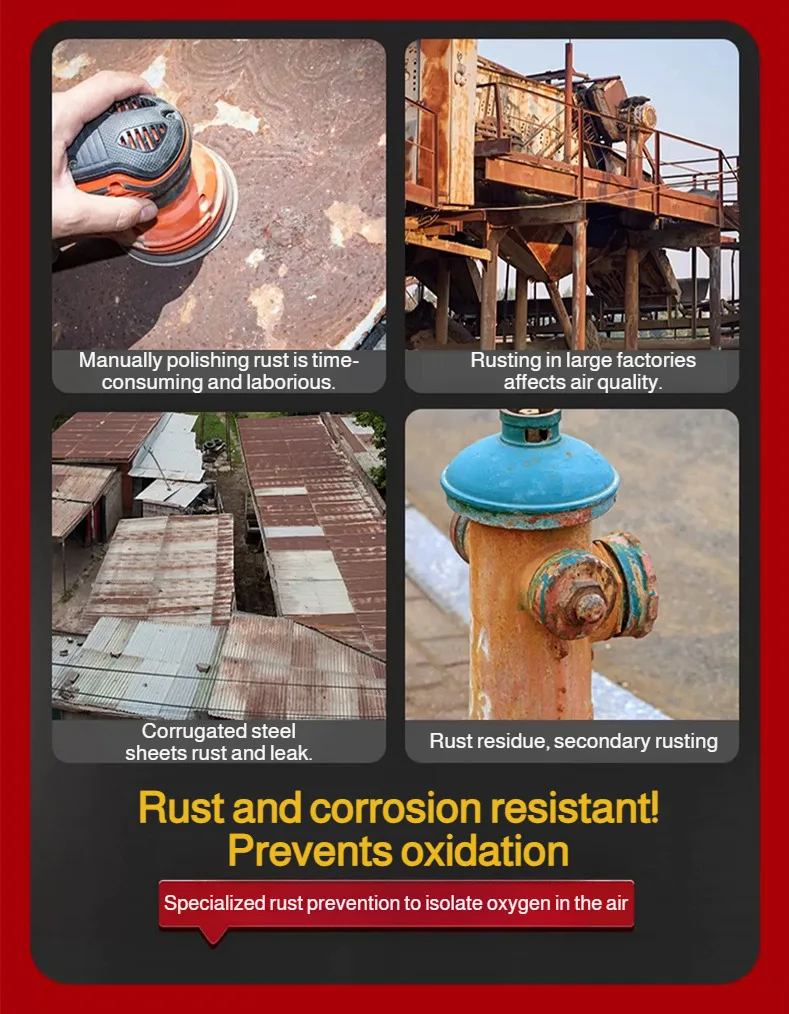 No Grinding Rust Converter Anti-Rust Paint Water-Based Anti-Corrosion Metal Paint for Indoor OutdoorDoor Window Fence Refurbish