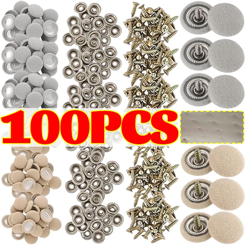 Auto Roof Retaining Buckle Headliner Repair Button Fabric Metal Rivet Car Interior Ceiling Sagging Fix Fastener Pin Clips Kits