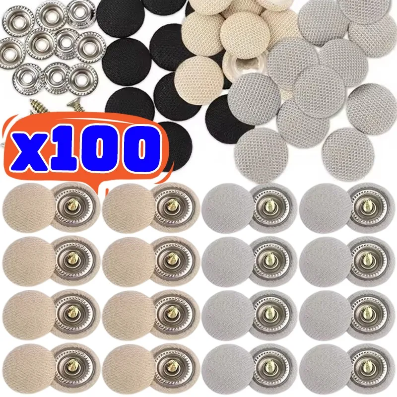 Auto Roof Retaining Buckle Headliner Repair Button Fabric Metal Rivet Car Interior Ceiling Sagging Fix Fastener Pin Clips Kits
