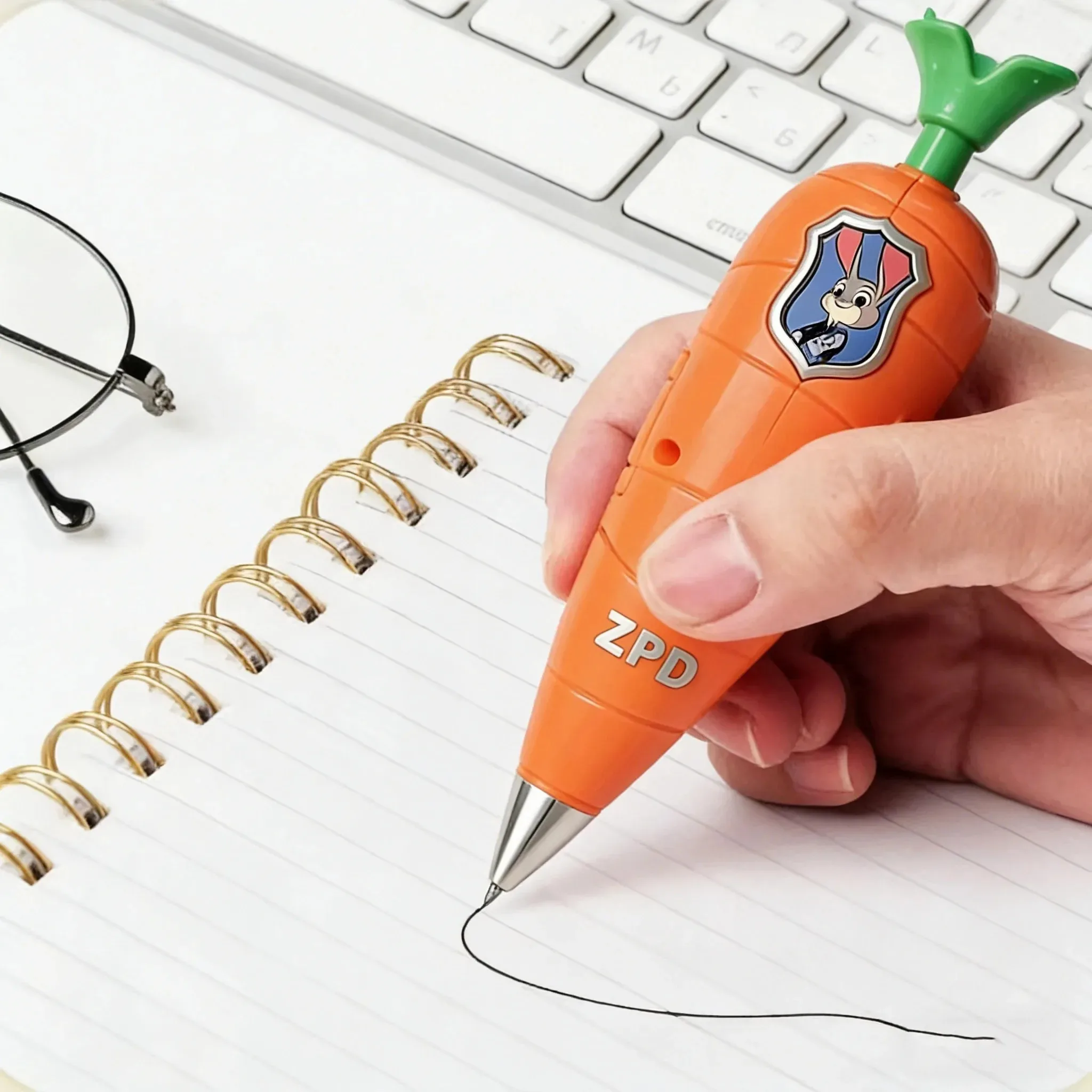 1/3/6/10Pcs Zootopia 2 Carrot Recorder Pen | Judy & Nick Style for Kids | 60s Mini Recorder | 2-in-1 Gel Pen Stationery