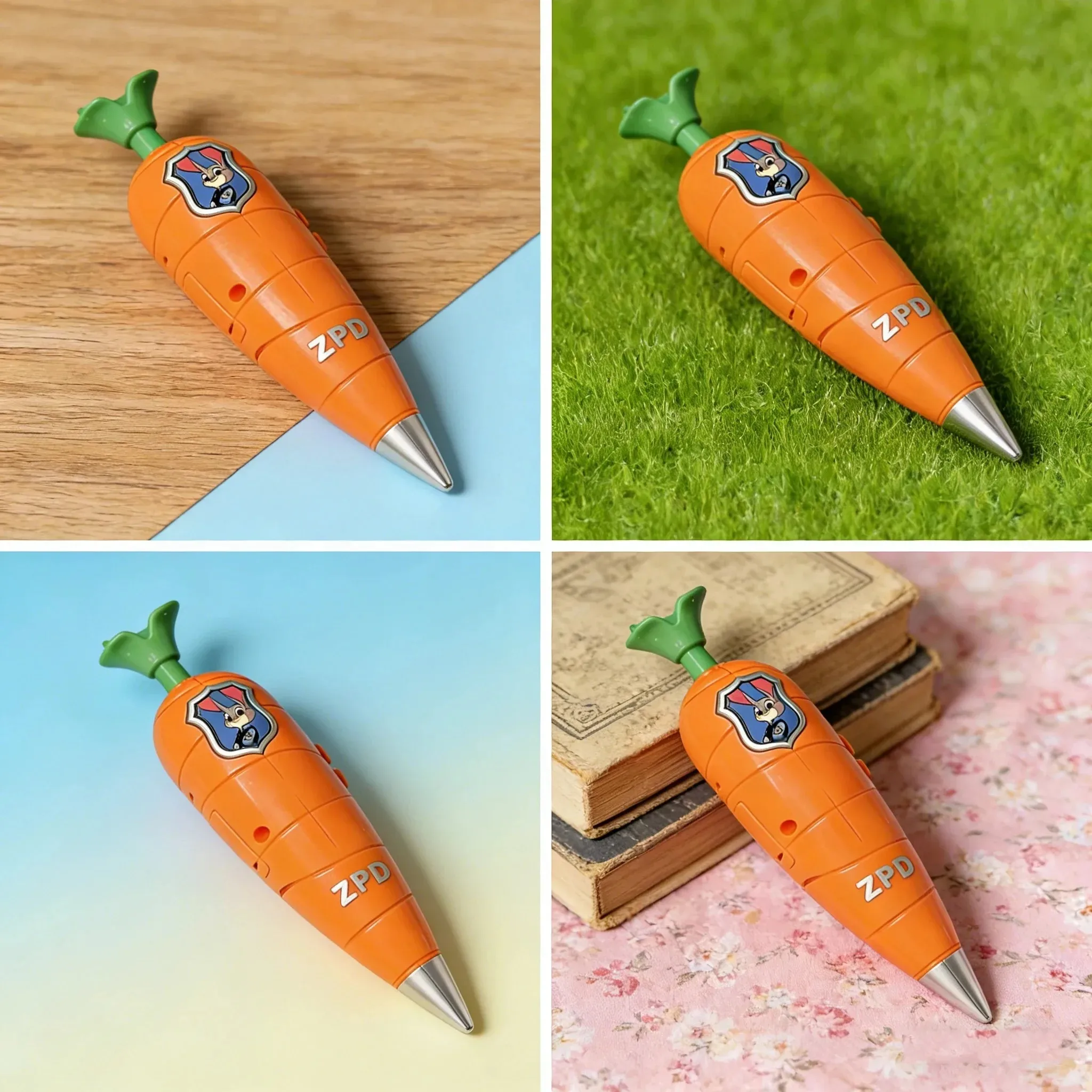 1/3/6/10Pcs Zootopia 2 Carrot Recorder Pen | Judy & Nick Style for Kids | 60s Mini Recorder | 2-in-1 Gel Pen Stationery