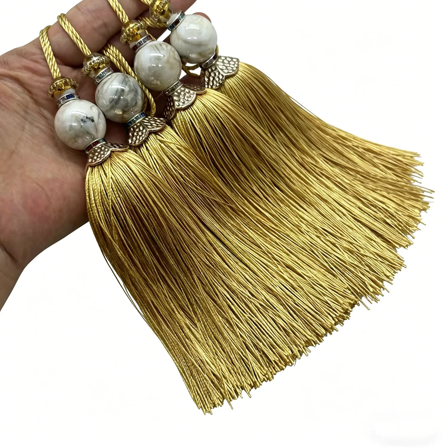 4 Pcs Key tassels Hanging Tassels Handmade Soft Craft Tassels with Loops for Home Decor, DIY, Bookmarks