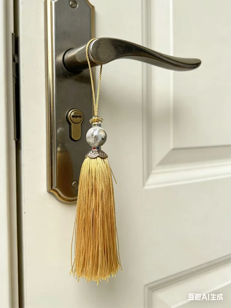 4 Pcs Key tassels Hanging Tassels Handmade Soft Craft Tassels with Loops for Home Decor, DIY, Bookmarks