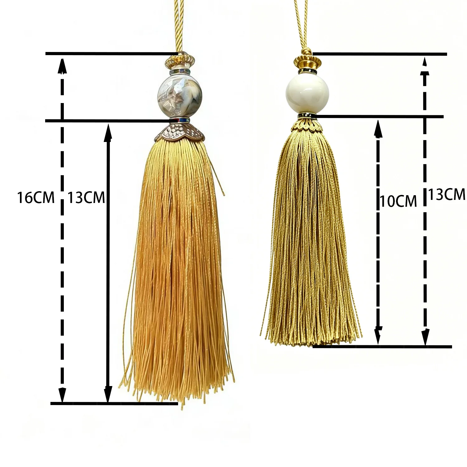 4 Pcs Key tassels Hanging Tassels Handmade Soft Craft Tassels with Loops for Home Decor, DIY, Bookmarks