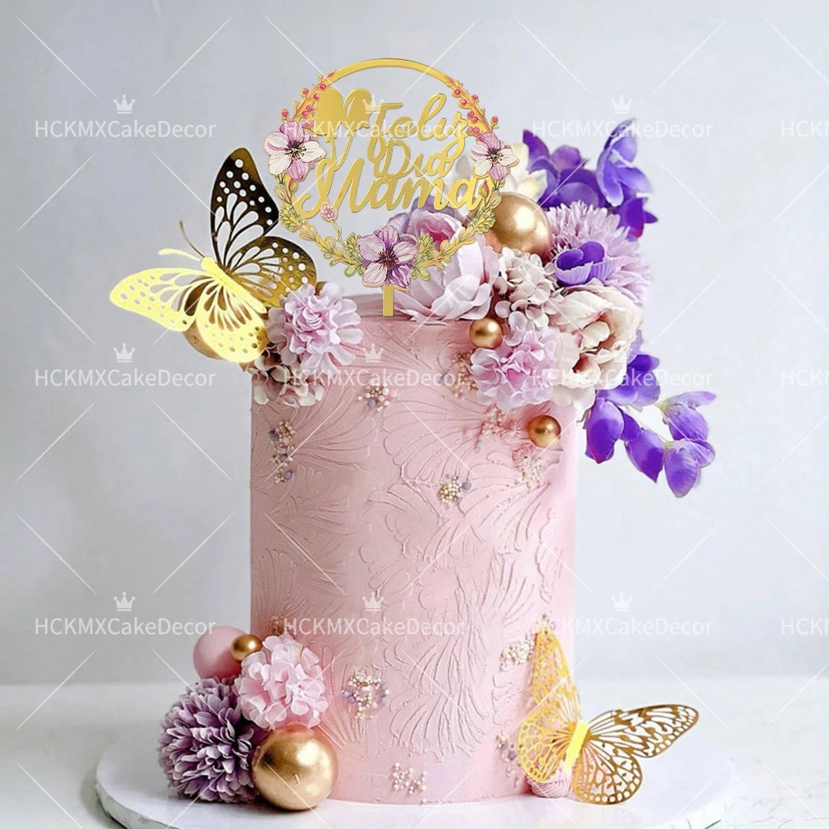 3pcs/5pcs Acrylic Spanish Feliz Dia Mama Flower Mother's Day Cake Topper Plugin for Mother's Day Party Cake Decoration Suppl