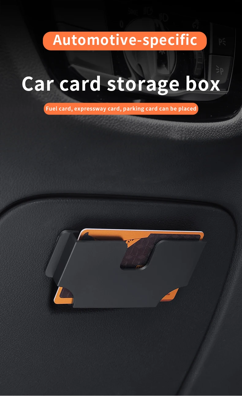 Newest Car Mounted Card Holder Voucher Storage Box Car Refueling High-Speed Card Slot Card Holder Creative Utensils Auto Storage
