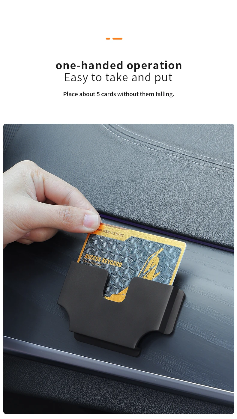 Newest Car Mounted Card Holder Voucher Storage Box Car Refueling High-Speed Card Slot Card Holder Creative Utensils Auto Storage