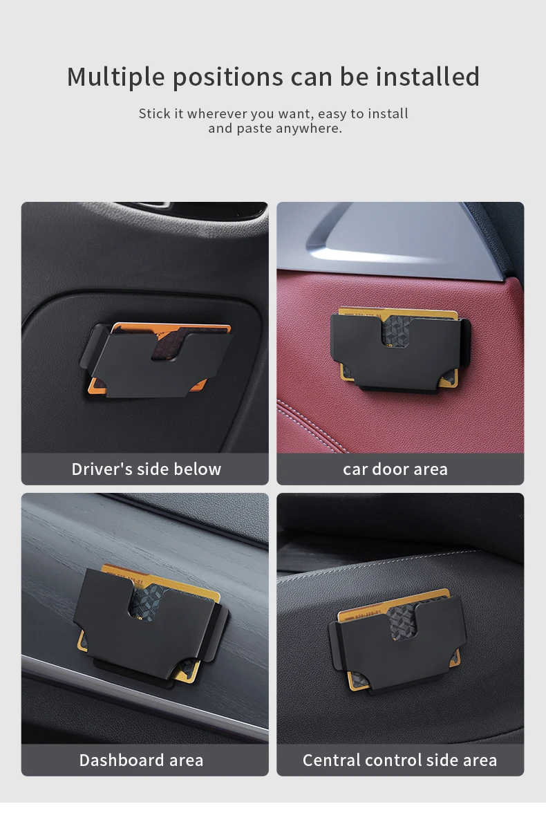 Newest Car Mounted Card Holder Voucher Storage Box Car Refueling High-Speed Card Slot Card Holder Creative Utensils Auto Storage
