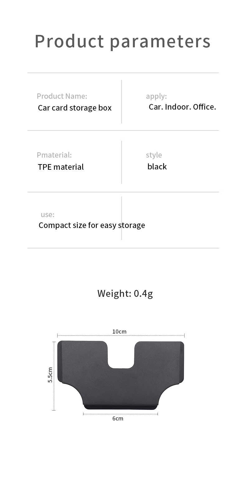 Newest Car Mounted Card Holder Voucher Storage Box Car Refueling High-Speed Card Slot Card Holder Creative Utensils Auto Storage