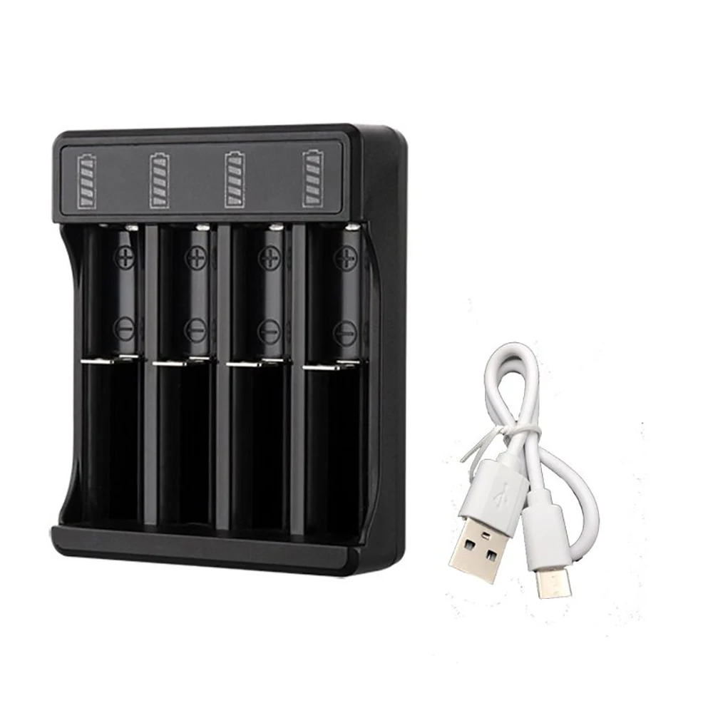 KEBIDU 18650 Battery Charger 2/4 Slots DC 5V Charger For 18650 14500 10440 Battery 3.7V Rechargeable Lithium Battery Charger