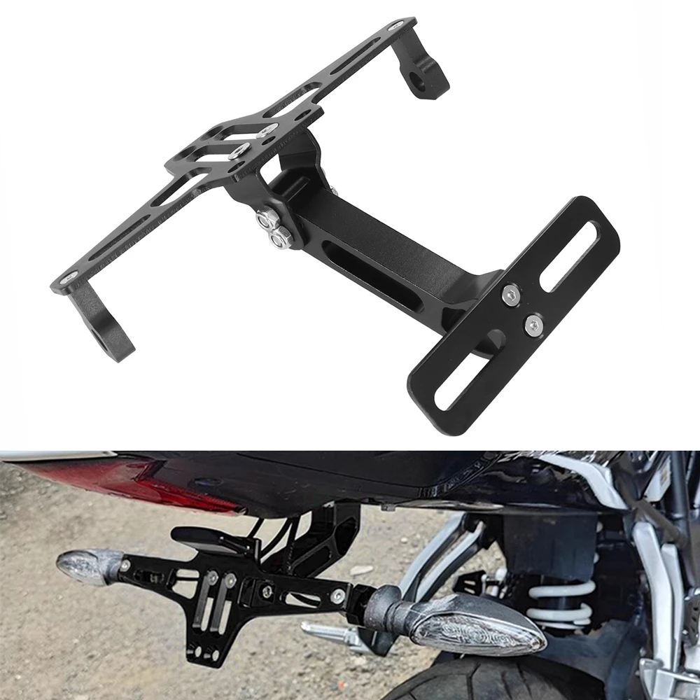 Motorcycle Rear License Plate Mount Holder Aluminum Alloy Bracket Motorcycle Universal Accessories Motorcycle Modification Parts