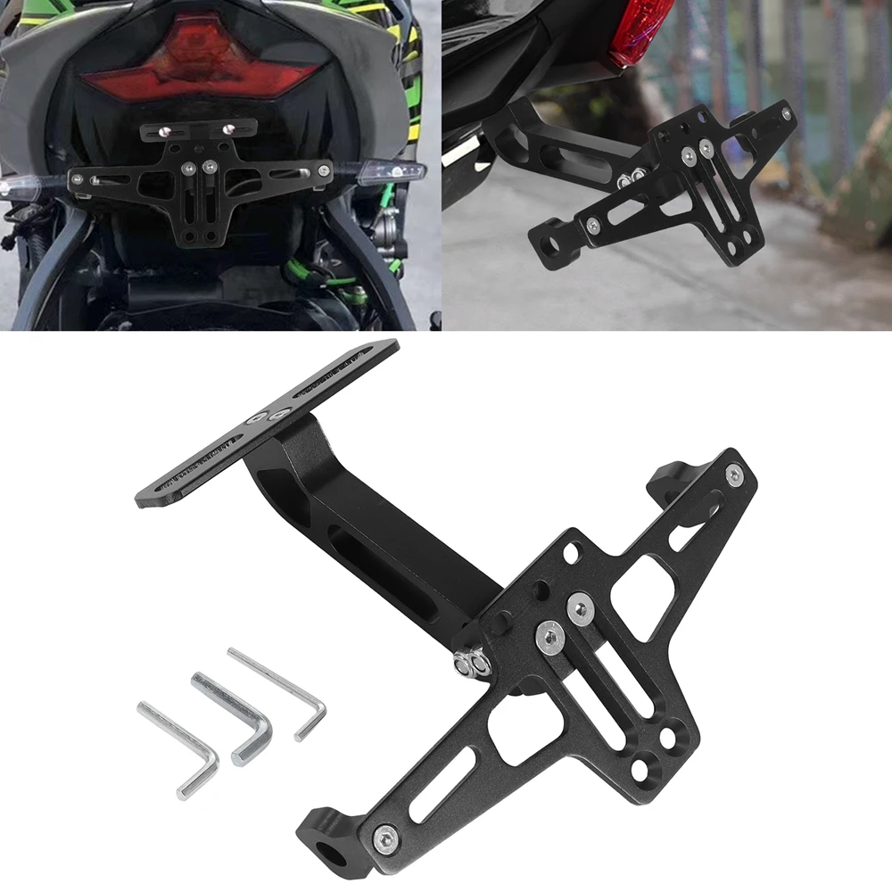 Motorcycle Rear License Plate Mount Holder Aluminum Alloy Bracket Motorcycle Universal Accessories Motorcycle Modification Parts