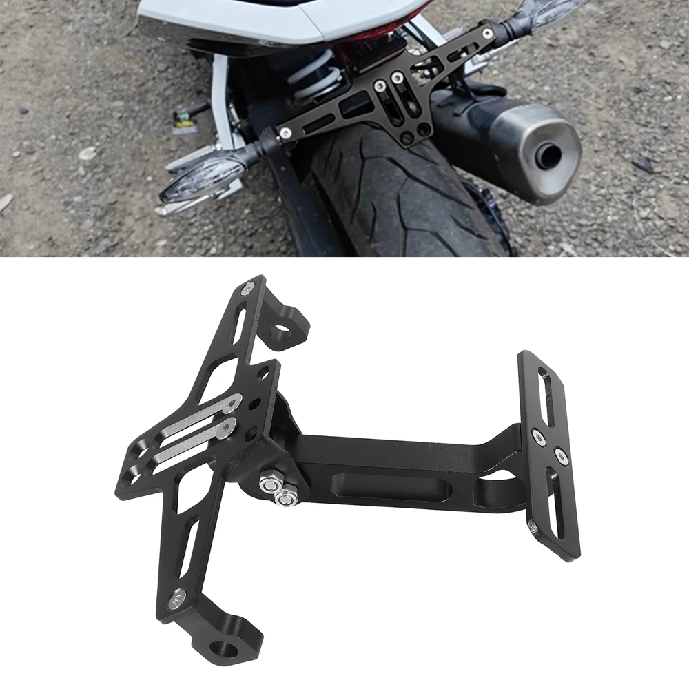 Motorcycle Rear License Plate Mount Holder Aluminum Alloy Bracket Motorcycle Universal Accessories Motorcycle Modification Parts