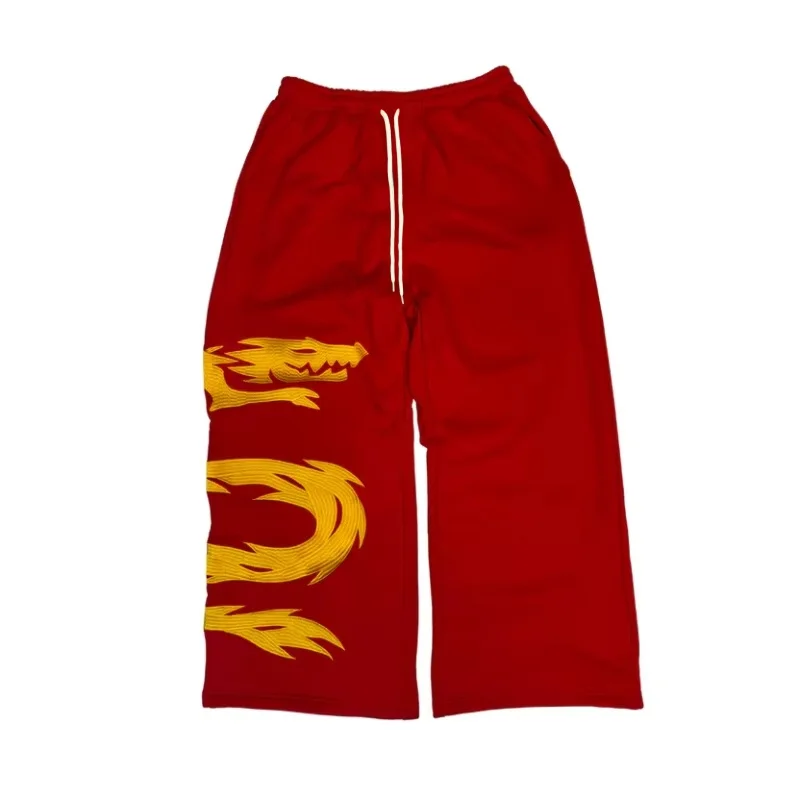Y2K Anime High Street Cosmetic Print Wide-Leg Trousers Trendy Daily Streetwear for Women And Children Fashionable Casual Pants