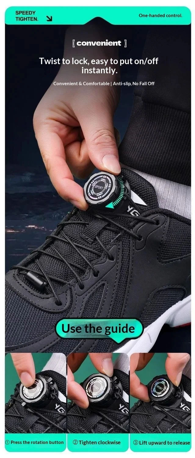Outdoor Sports Shoe Laces Easy Installation Swivel Buckle Laces Sneakers Thick Rope Automatic Shoelace Shoe Accessories