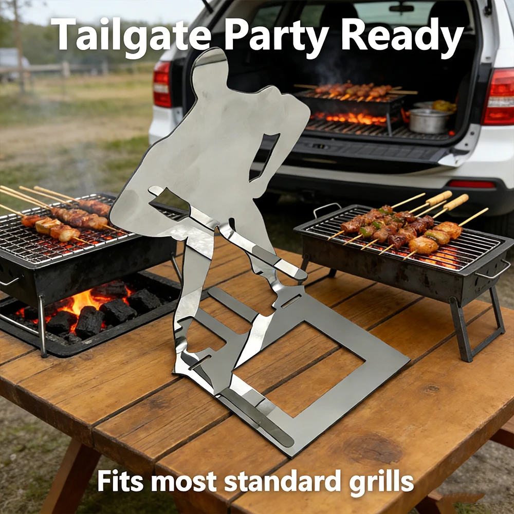 Portable Sausage Grill Basket, Stainless Steel Hot Dog Roaster Rack for Sausages, Marshmallows Vegetables Foldable & Lightweight