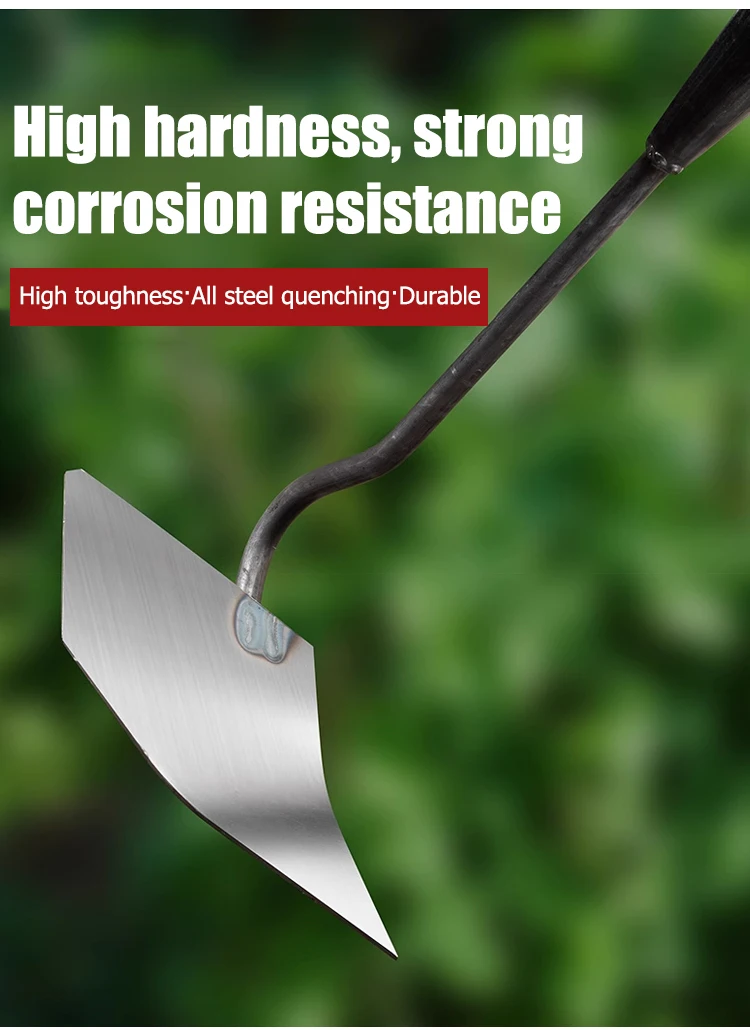 Durable Farm Tools and Gardening Tools High-toughness Agricultural Triangular Hoe Multi-purpose Hoe for Digging , Soil Loosening