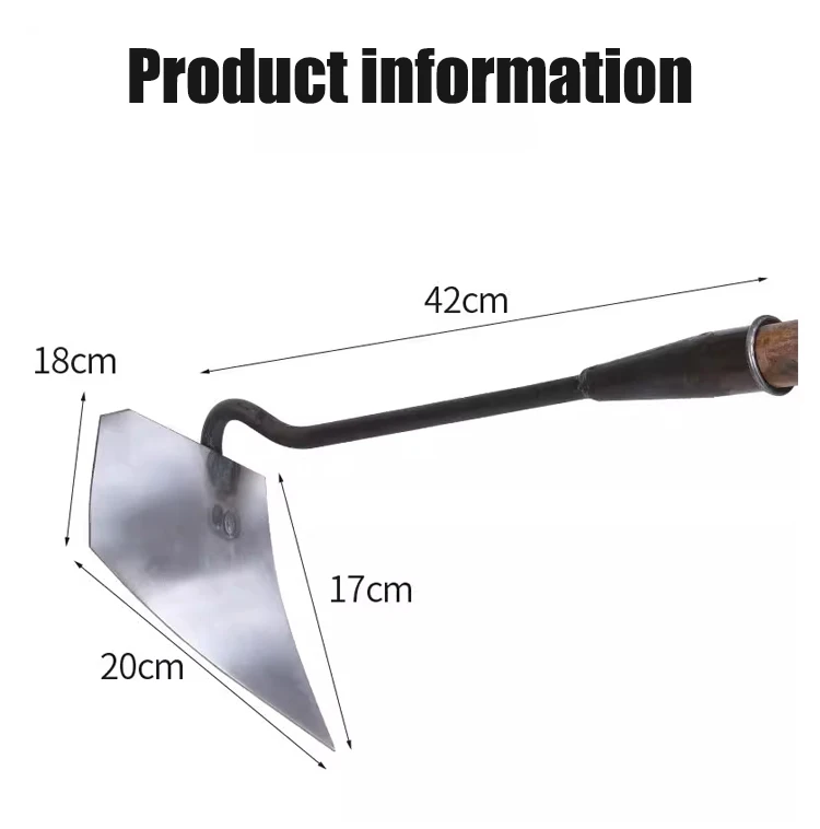Durable Farm Tools and Gardening Tools High-toughness Agricultural Triangular Hoe Multi-purpose Hoe for Digging , Soil Loosening