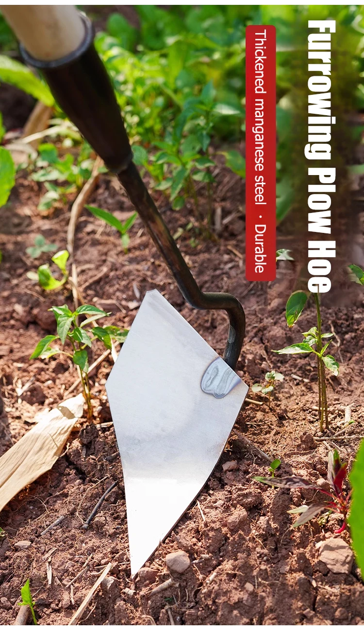Durable Farm Tools and Gardening Tools High-toughness Agricultural Triangular Hoe Multi-purpose Hoe for Digging , Soil Loosening