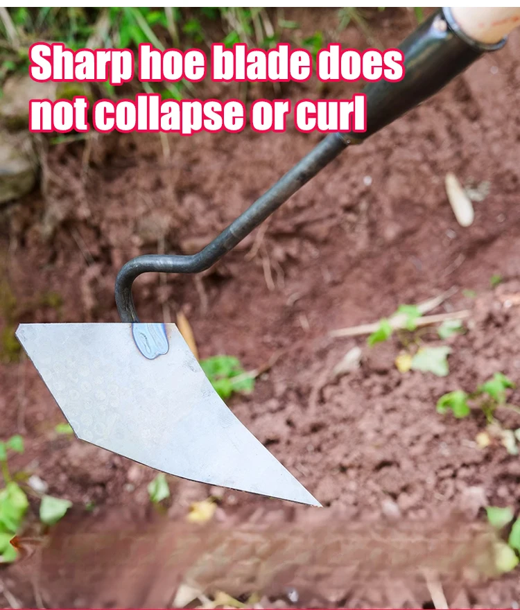 Durable Farm Tools and Gardening Tools High-toughness Agricultural Triangular Hoe Multi-purpose Hoe for Digging , Soil Loosening