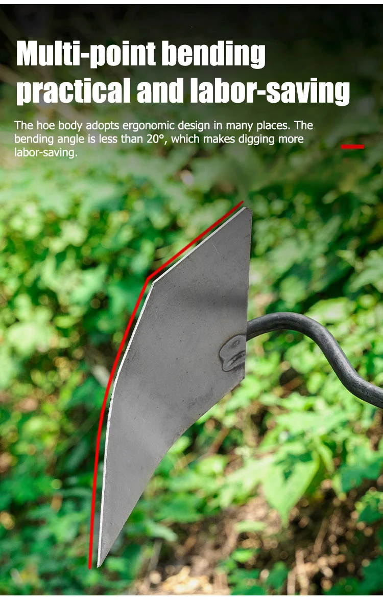 Durable Farm Tools and Gardening Tools High-toughness Agricultural Triangular Hoe Multi-purpose Hoe for Digging , Soil Loosening
