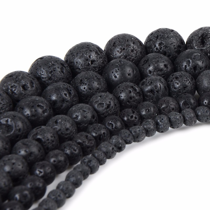 4 6 8 10 12mm Natural Stone Beads Lava Amazonite Agates Amethysts Turuoqises Round Loose Beads For DIY Making Bracelets Jewelry