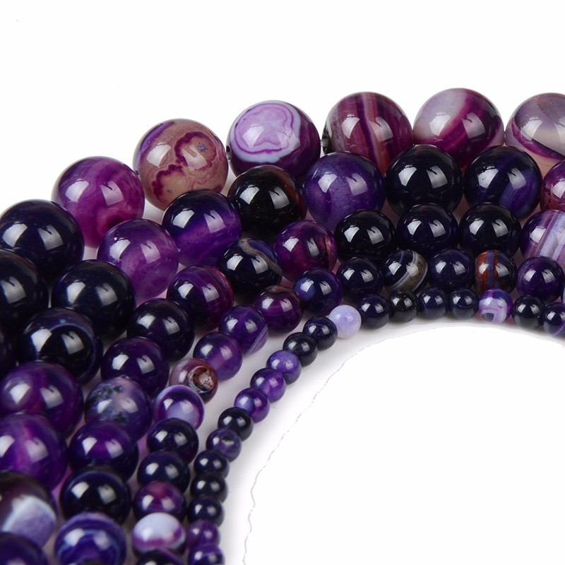 4 6 8 10 12mm Natural Stone Beads Lava Amazonite Agates Amethysts Turuoqises Round Loose Beads For DIY Making Bracelets Jewelry