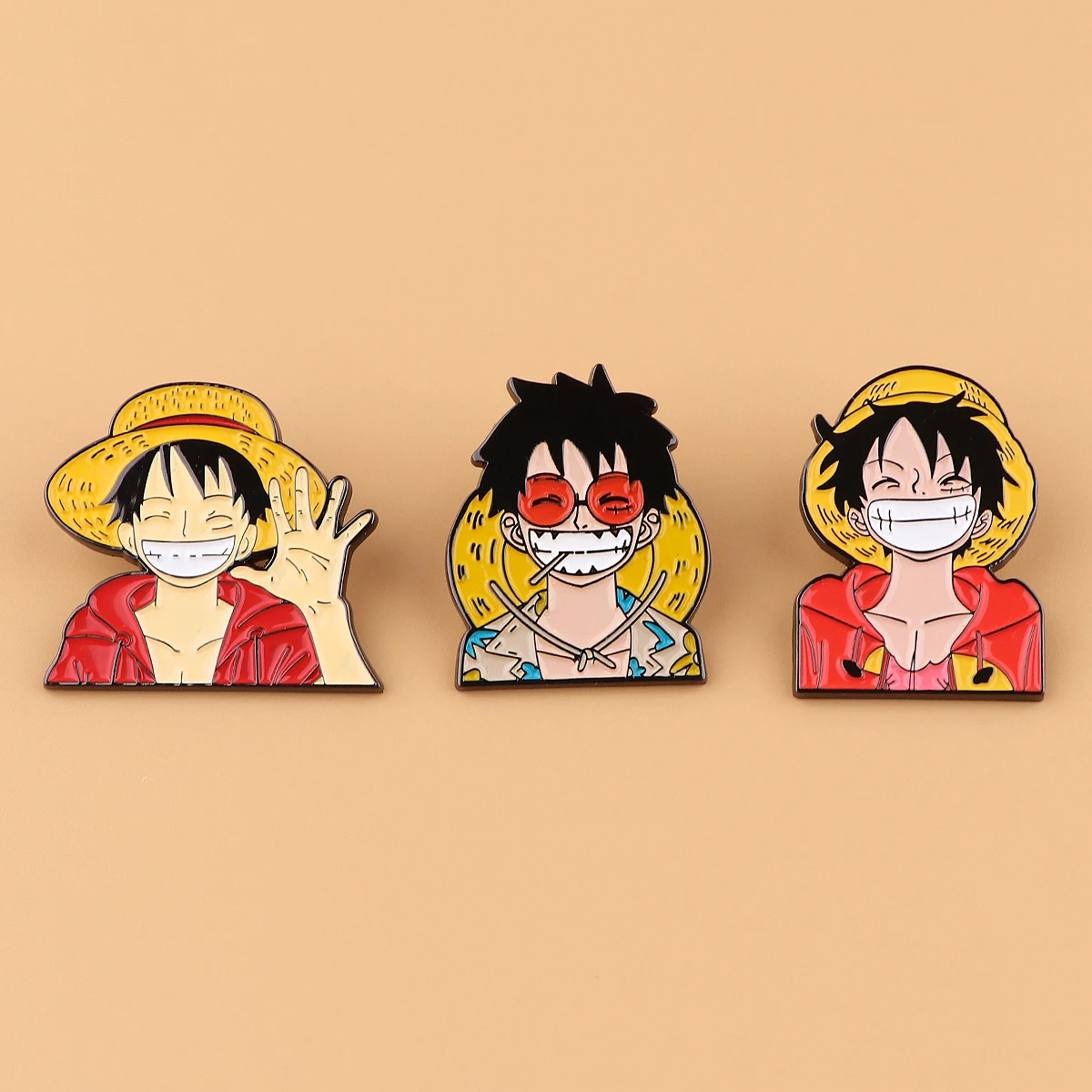 5pcs Anime Pirate Enamel Pin Cute Boy Brooch For Coat Women's Brooches Fashion Lapel Badges Jewelry Gift for Friends