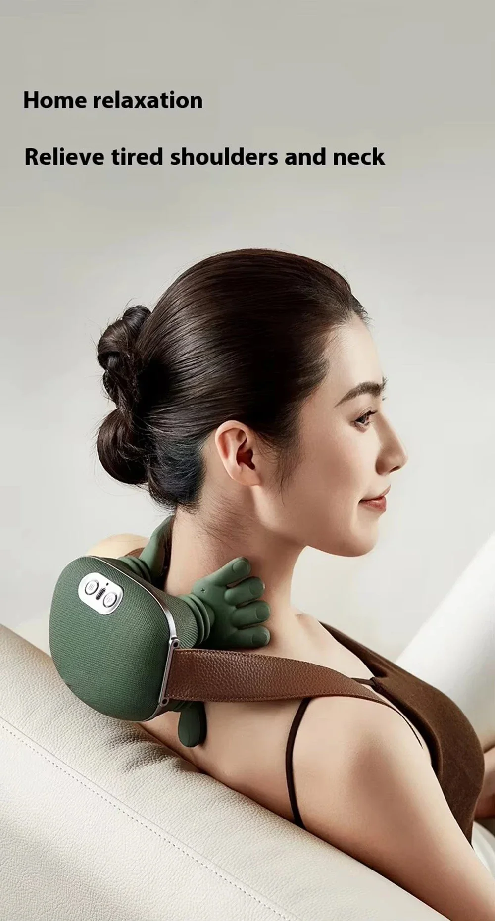 New Shoulder and Neck Massager, Fully Automatic Charging Finger Press Hand Massager (Without Heating)