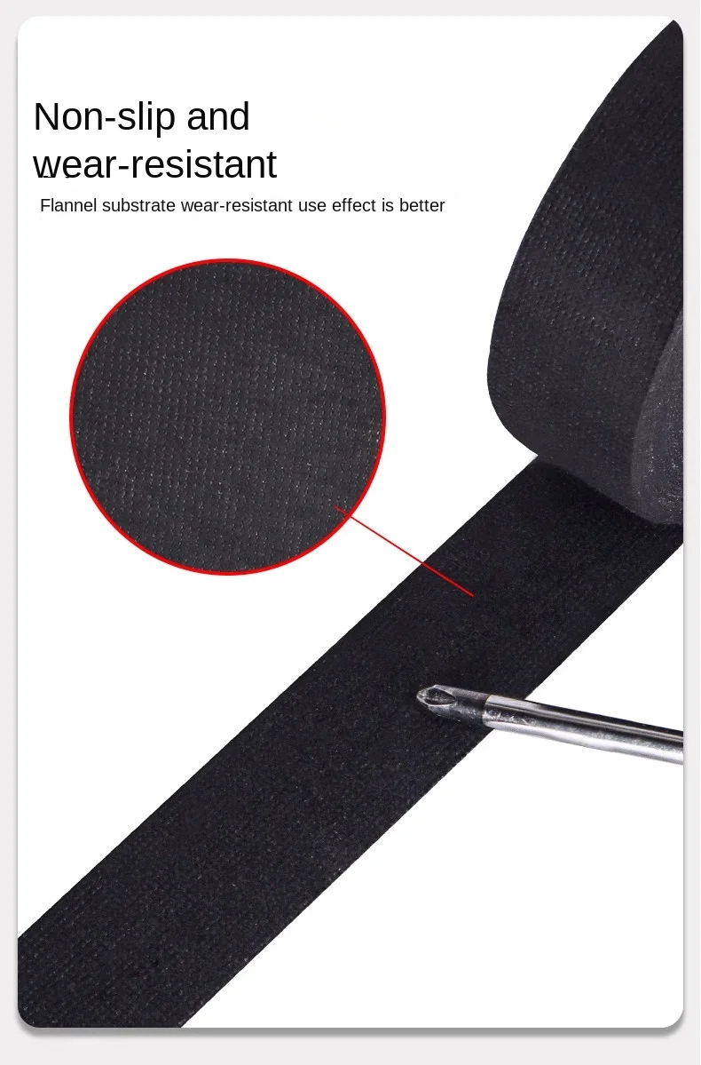 High Temperature Wire Harness Cloth Tape Automotive Cable Loom Heatproof Fabric Adhesive Tape for Engine Electrical Insulation