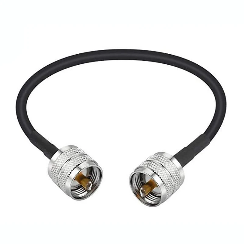 JX Store RF Coaxial Cable UHF Male to Male Connector UHF PL259 Male to UHF Male PL259 RG58 Pigtail Cable 30cm-20m