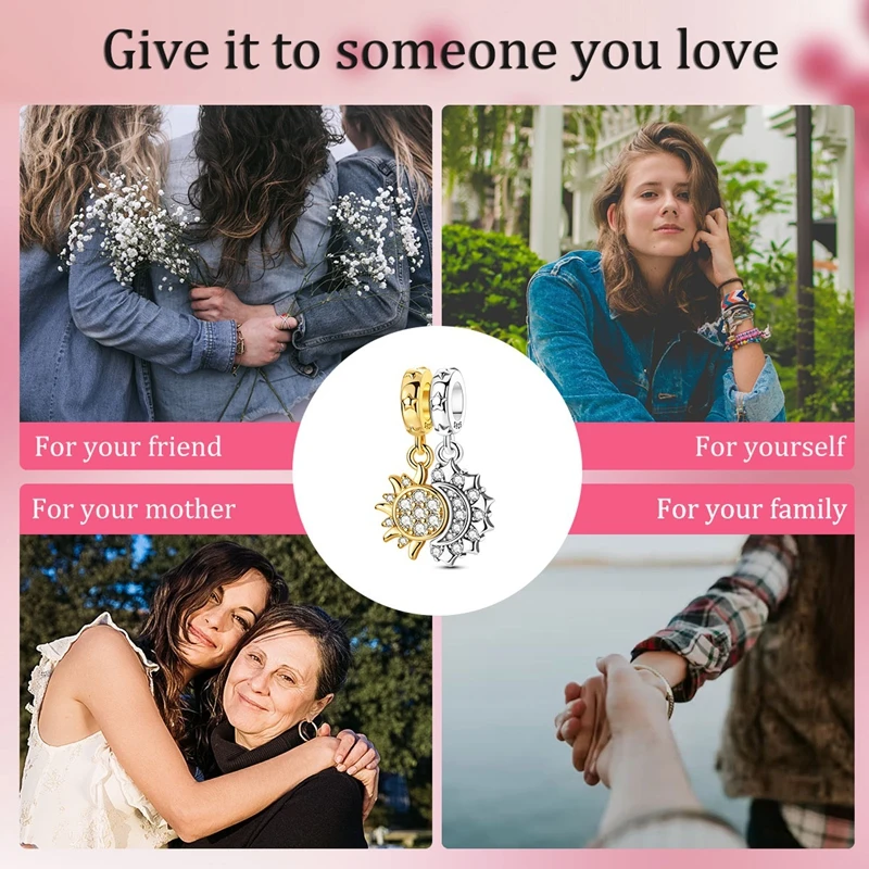 Hot 925 Sterling Silver Gold Charm Bead Pendant Airplane Elephant Heart Box Charm Fit Original Bracelet Woman DIY Jewelry Gift