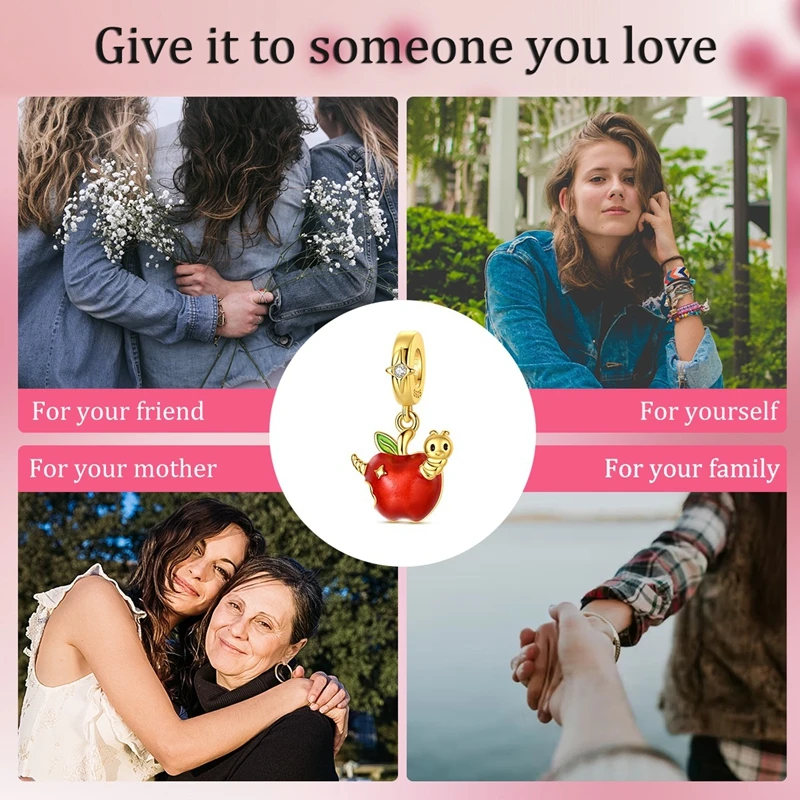 Hot 925 Sterling Silver Gold Charm Bead Pendant Airplane Elephant Heart Box Charm Fit Original Bracelet Woman DIY Jewelry Gift