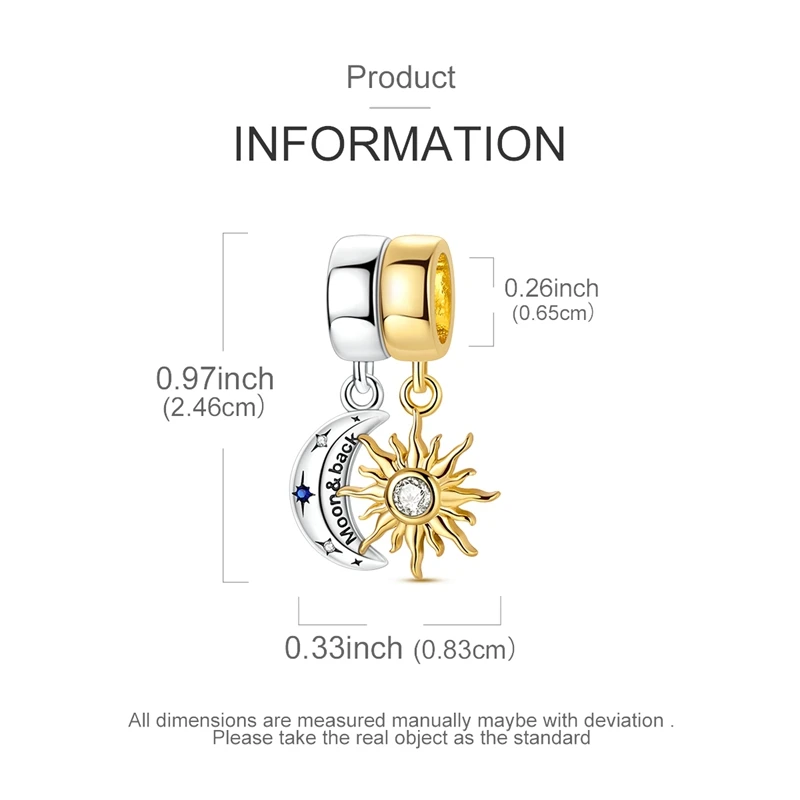 Hot 925 Sterling Silver Gold Charm Bead Pendant Airplane Elephant Heart Box Charm Fit Original Bracelet Woman DIY Jewelry Gift