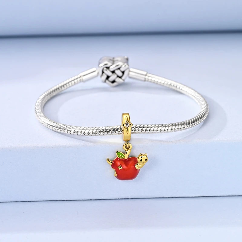 Hot 925 Sterling Silver Gold Charm Bead Pendant Airplane Elephant Heart Box Charm Fit Original Bracelet Woman DIY Jewelry Gift