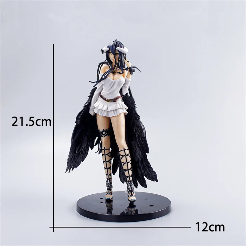 21cm Albedo Action Figures Black Wings Protector PVC Collectible Figure Undead Girl Home Decoration Model Toys For Kid Gift