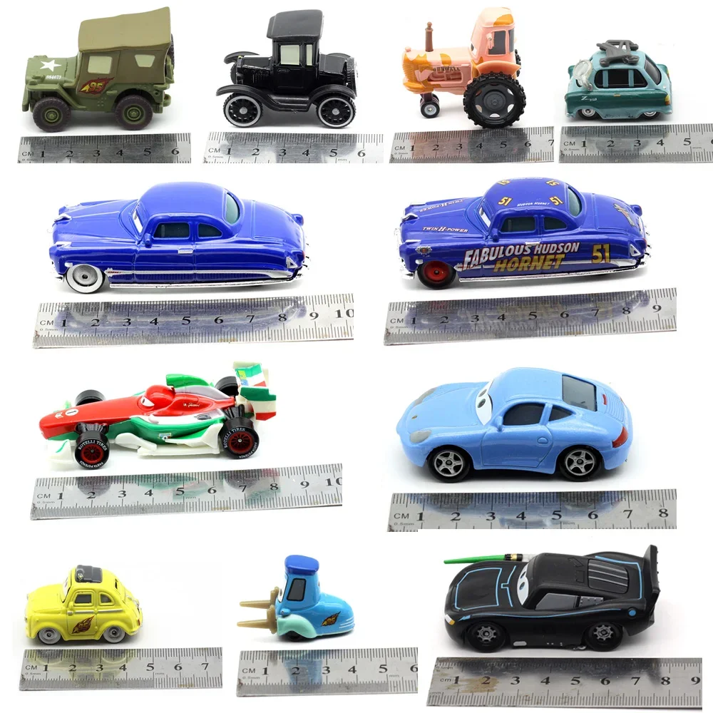 2026 HOT Pixar Cars 3 Lightning McQueen Fillmore 1:55 Scale 4-9CM Metal Model Racing Car Toy for Kids Children Birthday