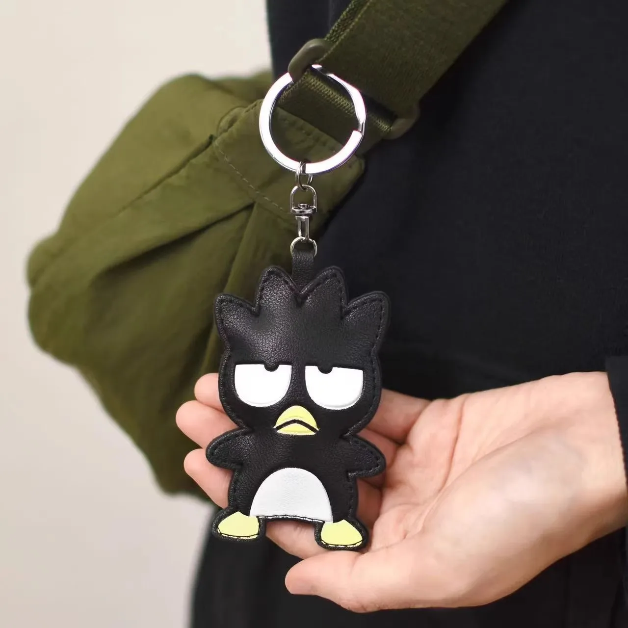 New Japanese Cute Sanrio Cartoon Leather Pinch Keyring Jade Guigou Melody Hello Kitty Melody High Beauty Pendant