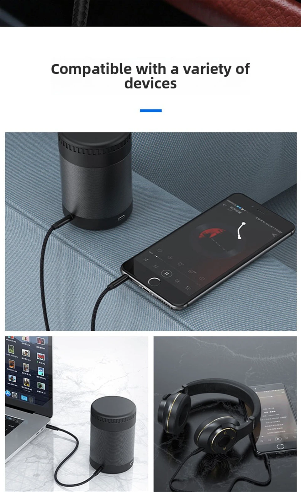 Headphone Extension Cable Male to Female Jack 3.5mm Aux Audio Extender Cable for Speaker Car MP3 MP4 Player for Earphone Adapter