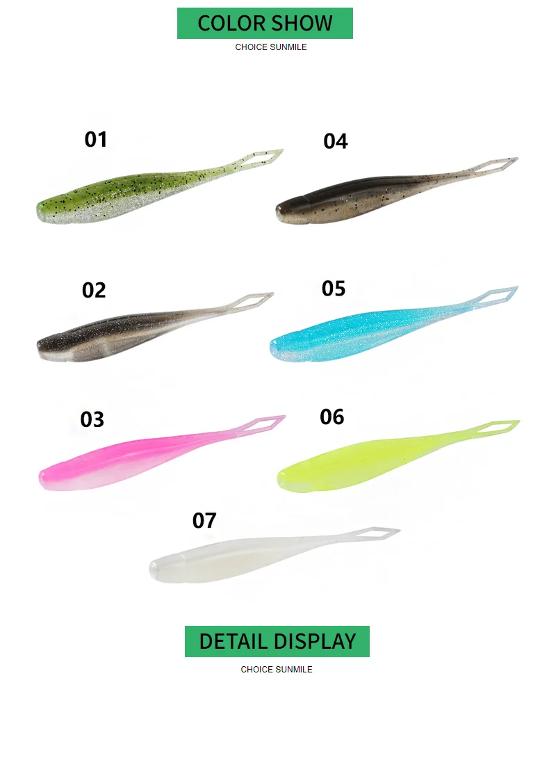 SUNMILE Shad Soft Jerkbait 80mm120mmTPE Floating Fluke Softbait ,Soft Lure For Feshwater Or Saltwater Bass Artificial