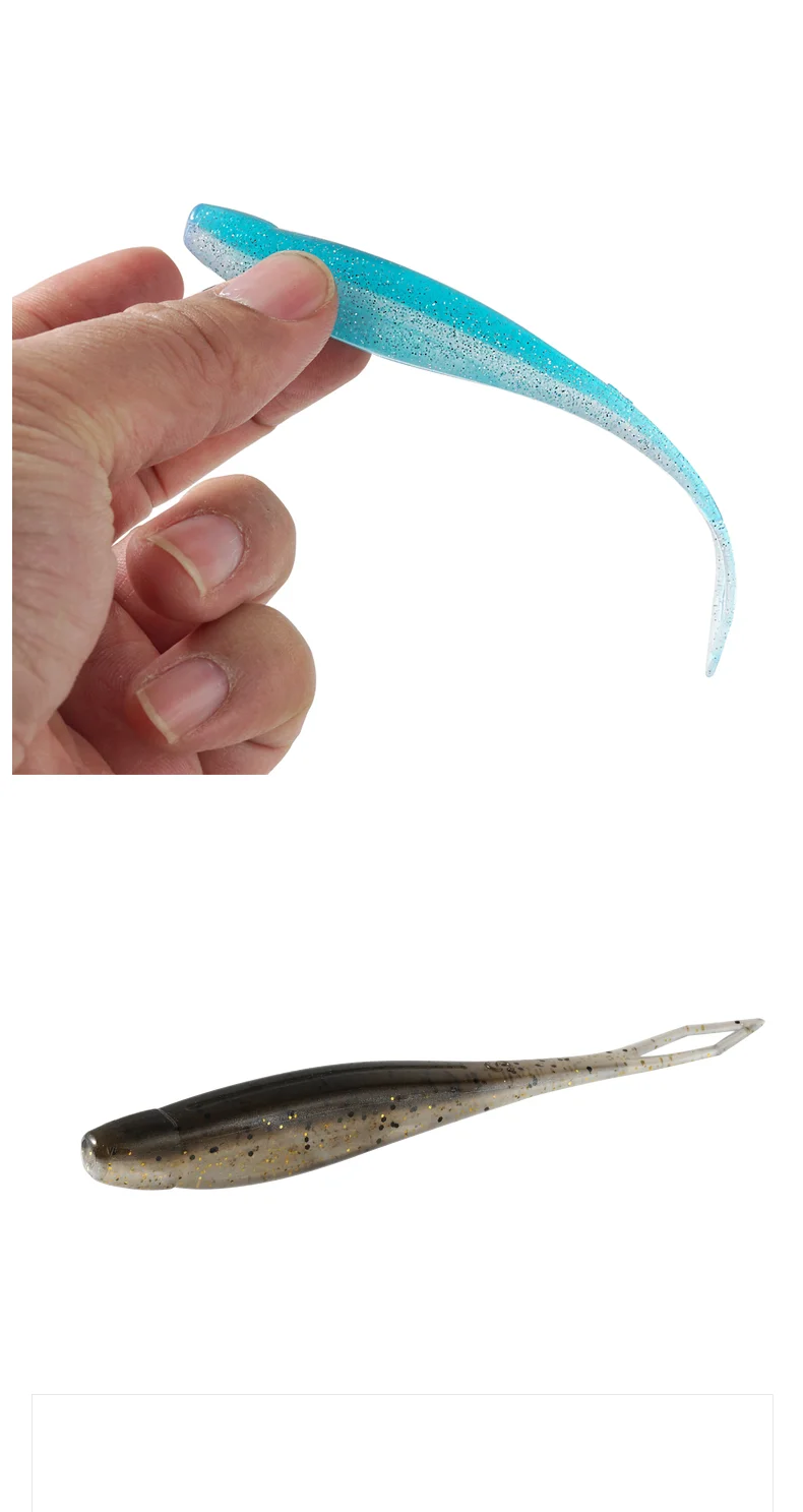 SUNMILE Shad Soft Jerkbait 80mm120mmTPE Floating Fluke Softbait ,Soft Lure For Feshwater Or Saltwater Bass Artificial