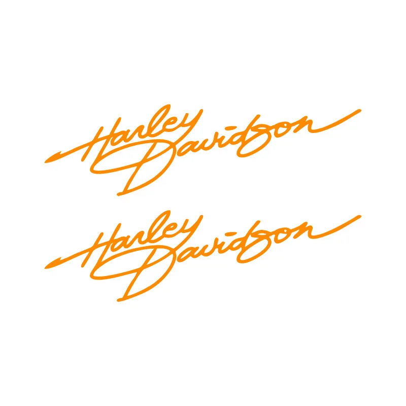 Harley Davidson Signature Motorcycle Personalized Creative Helmet Stickers Fuel Tank Retro Decoration English Stickers Accessory