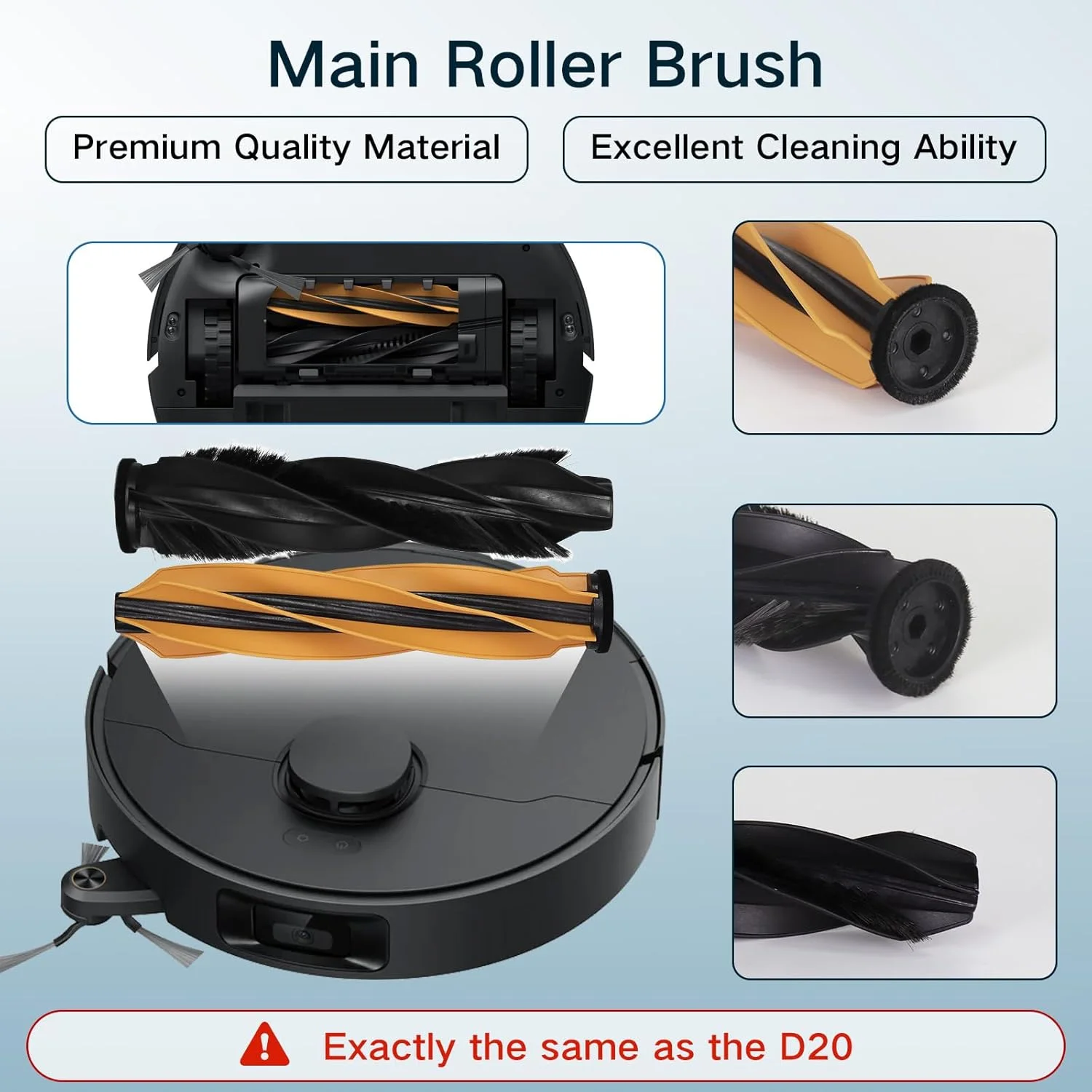 Dreame D20 Pro Plus / D20 Pro Accessories Main Brush Hepa Filter Dust Bag Mop Cloth Replacement Parts