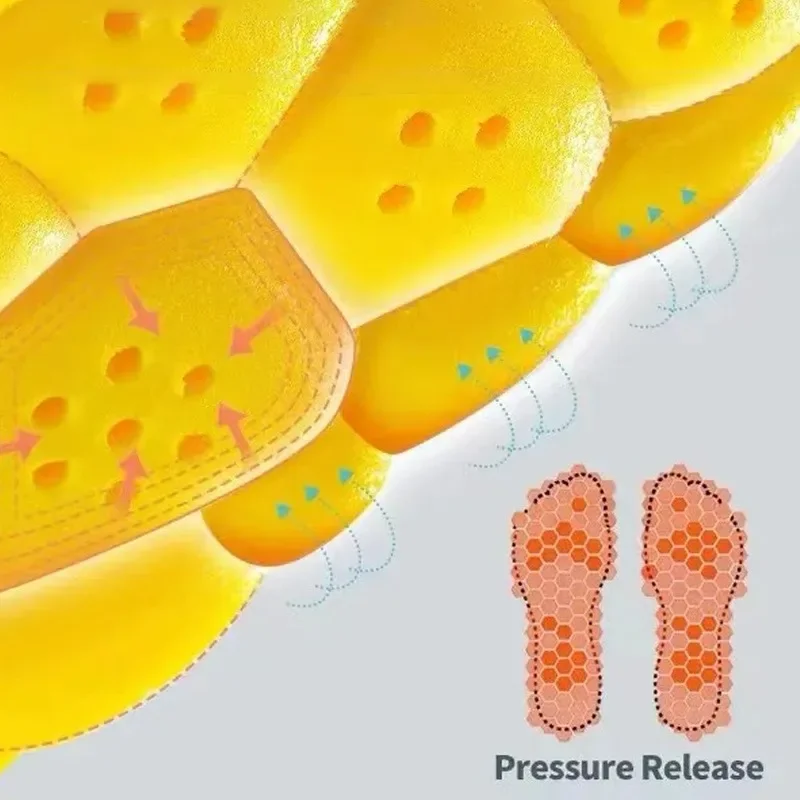 4D Cloud Technology Sports Insoles for Shoes PU Sole Soft Breathable Shock Absorption Cushion Running Orthopedic Care Insoles